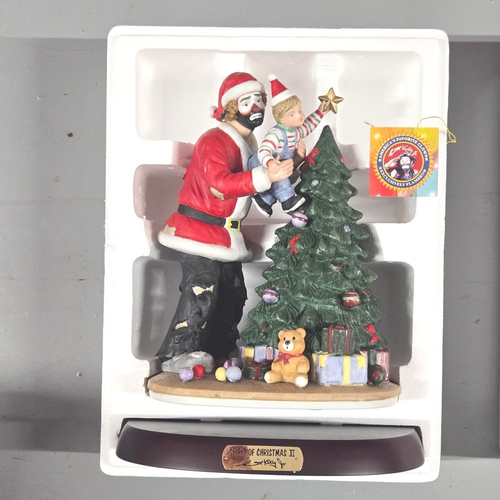 Emmett Kelly Jr. Flambro Spirit of Christmas XI 10" X 8" Figurine Limited Ed
